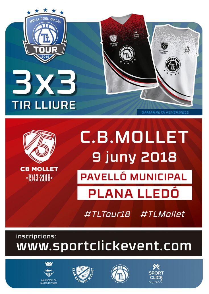 Cartell 3x3 CB Mollet 2018 - Tir Lliure